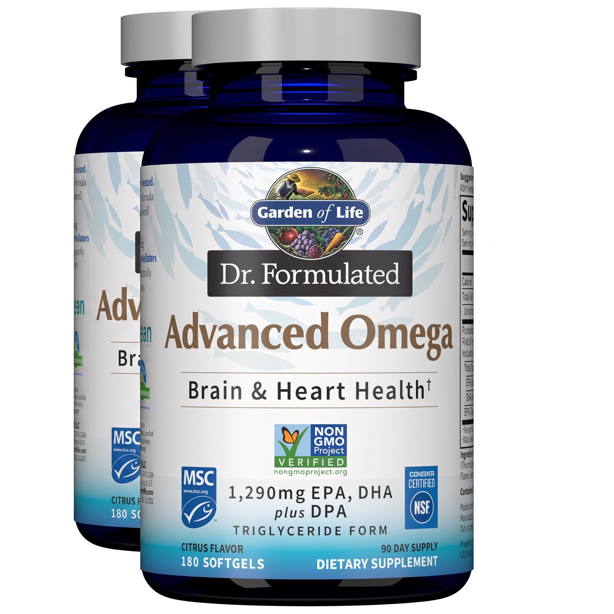 Garden of Life Dr. Formulated Advanced Omega 3 Fish Oil, 180 Softgels — Amazon image 8
