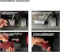 Vista 3 de CKE Compatible con Toyota Corolla 2026 2025 2024 2023 2022 2021 2020 2019 Accesorios Fundas Antideslizantes Deportivas para Pedal de Auto Freno