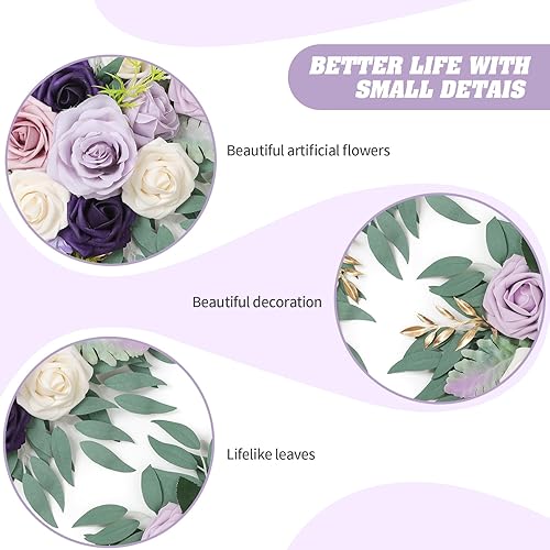 Miniatura 7 de 2 guirnaldas de flores artificiales para decoración y boda, letrero de bienvenida, flores