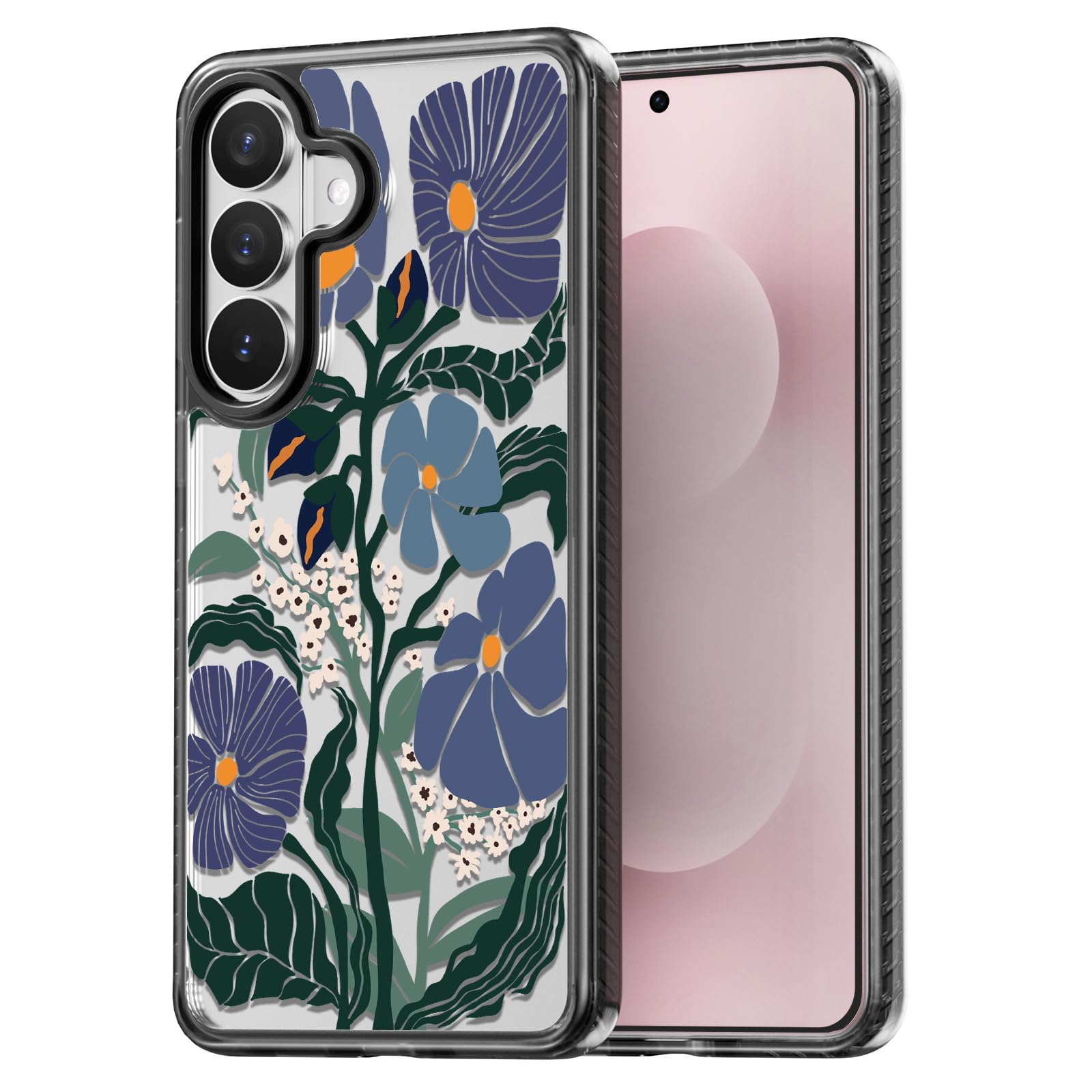 Rosarnnah for Samsung Galaxy S26 Plus Case Aesthetic Black, Passiflora Caerulea Passiflora Caerulea(B26) Basic Case Samsung Galaxy S26 Plus