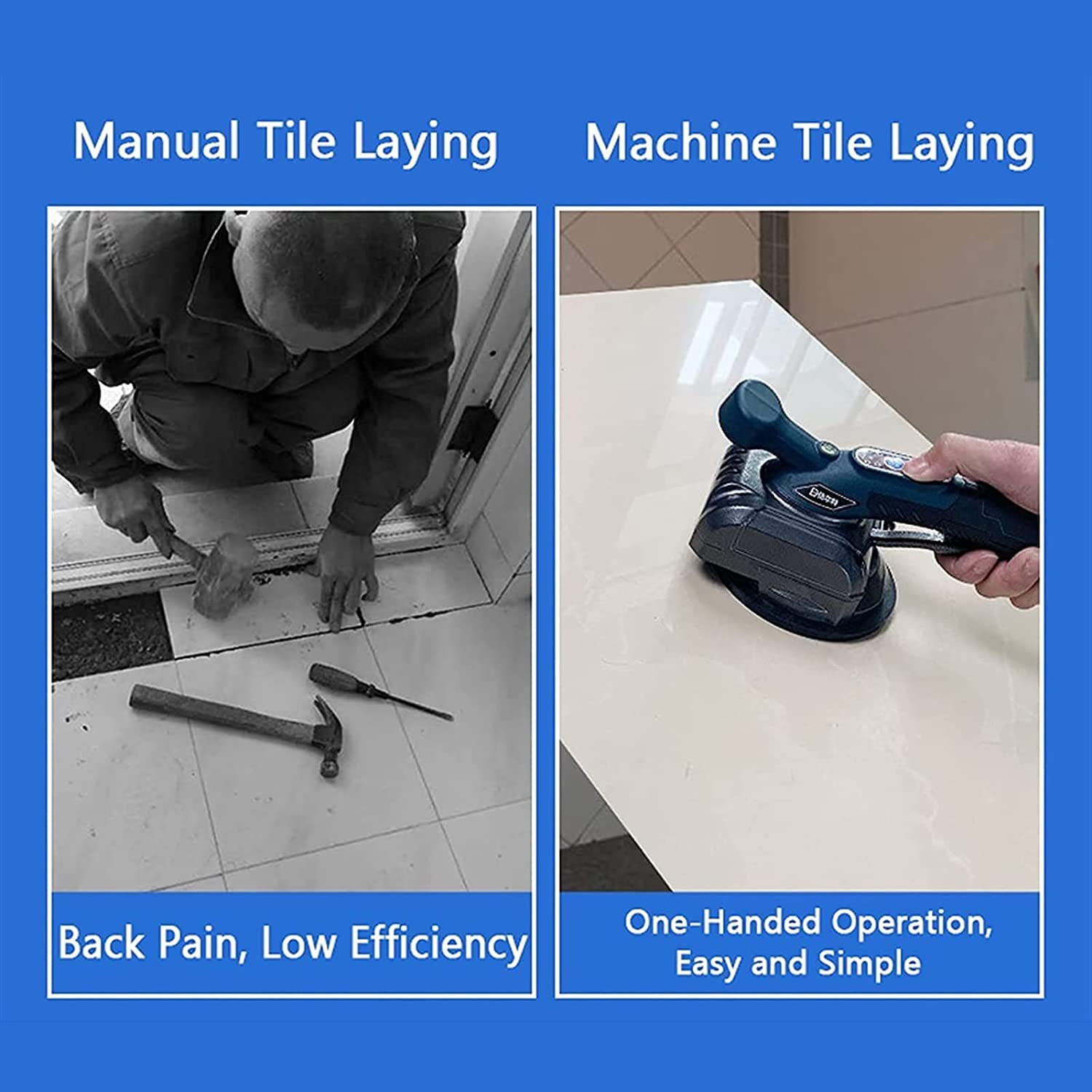 OTQEFTN Tile Tiler, Tile Machine, Tile Installation Machine, Ceramic Tile Leveling Machine, 100kg Tile Leveling Machine