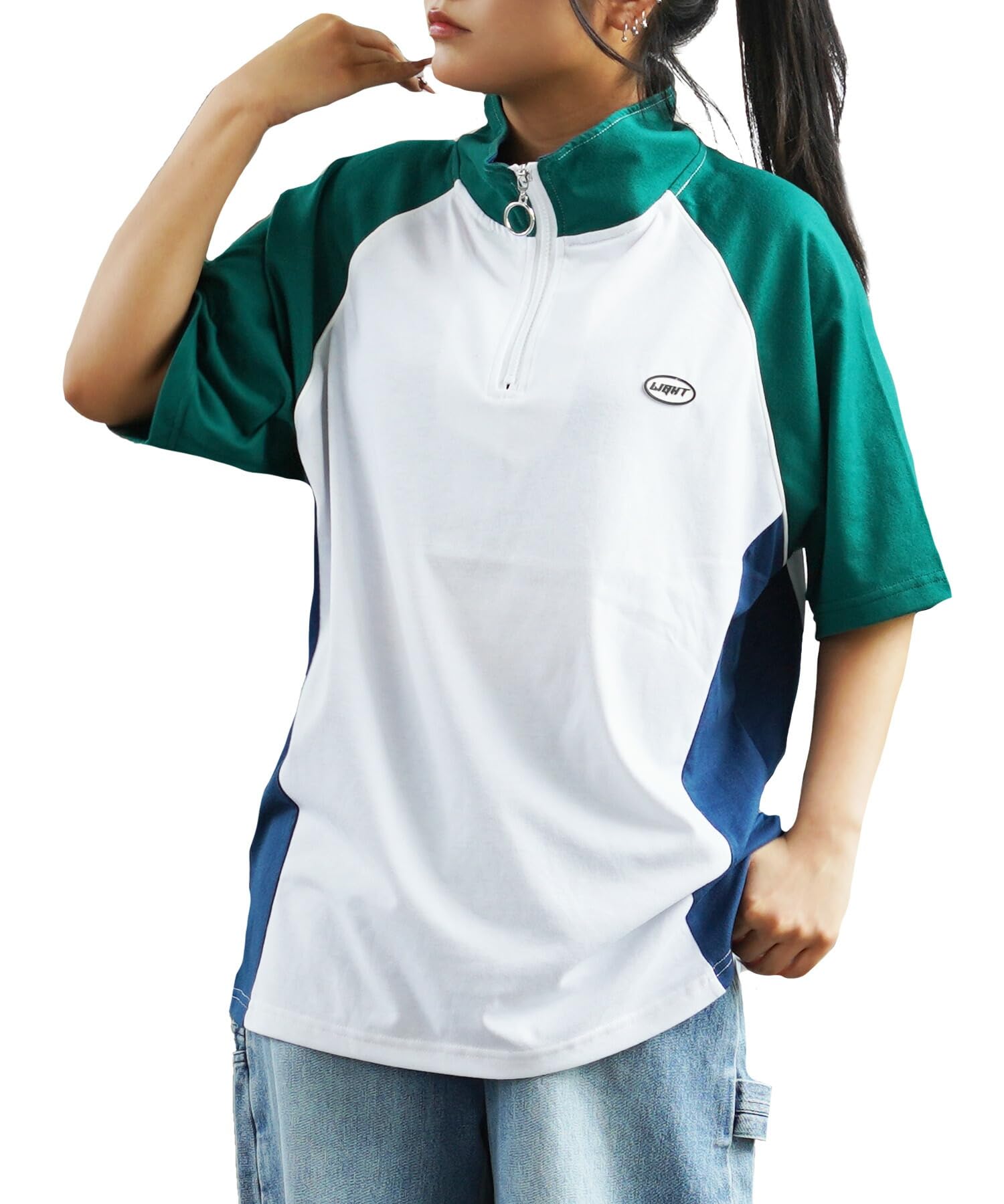 Amazon | [ワンフォークロージング] ◇切り替え ラグランハーフ