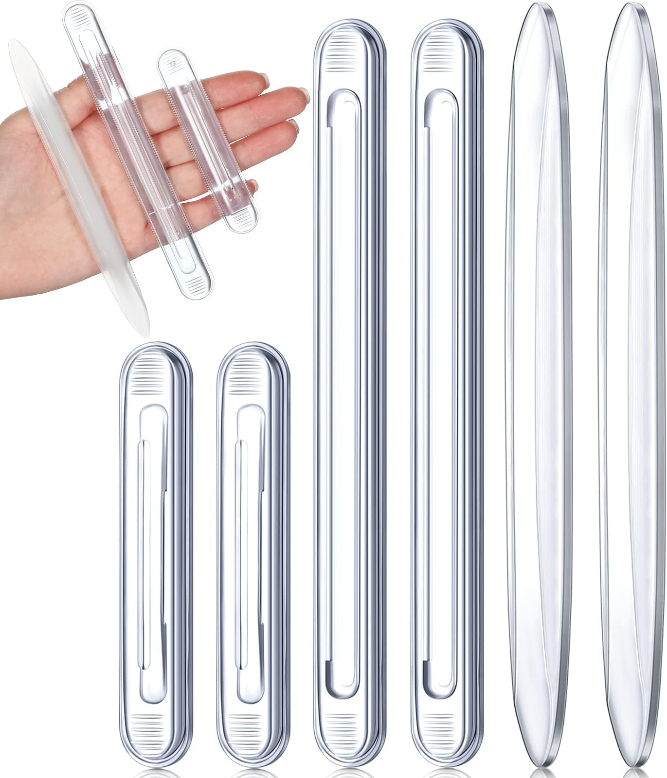 Tallew Cabinet Door Bumper Clear Silicone Door Stopper Wall Protector Car Anti Collision Adhesive Automotive Bumper Guards for Car Drawers(6 Pieces)