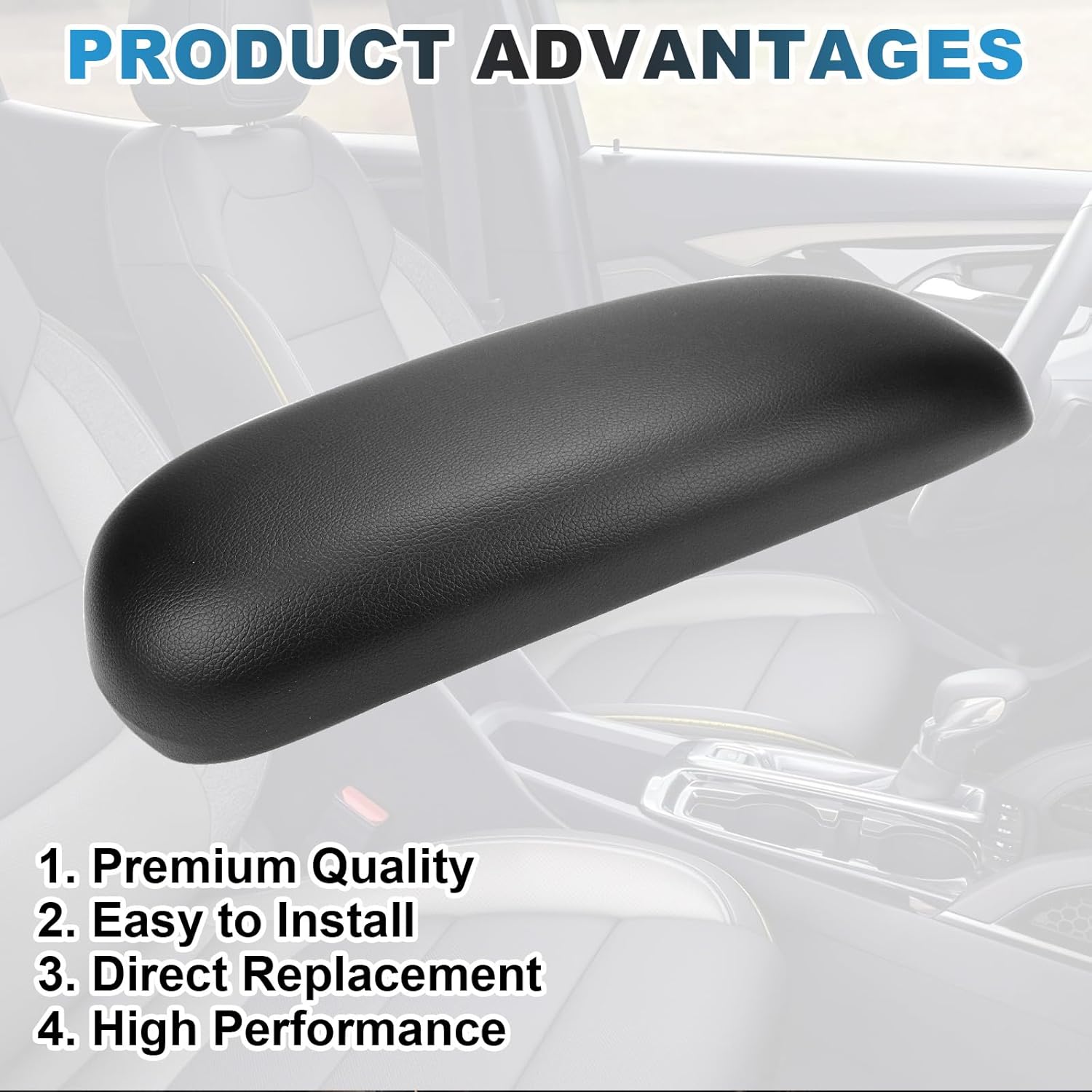 Console Lid Compatible with Chevrolet Chevy Blazer 1998 1999 2000 2001 2002 2003 2004 Center Console Armrest Cover Lid Black Replaces 925-002