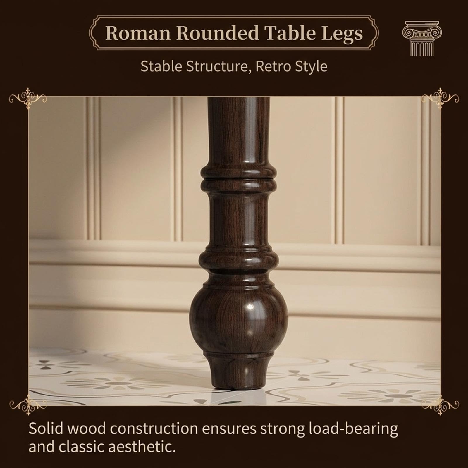 Console vintage en bois massif avec tiroir, table étroite en demi-lune