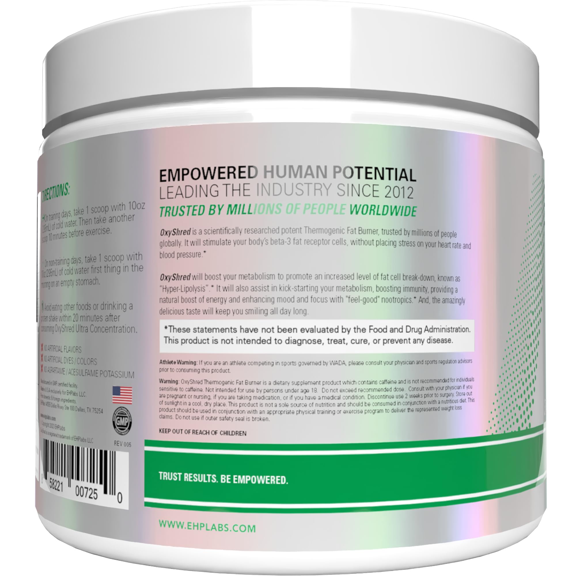 EHP Labs OxyShred Pre Workout Powder - Kiwi Strawberry, 33 Servings — Amazon image 9