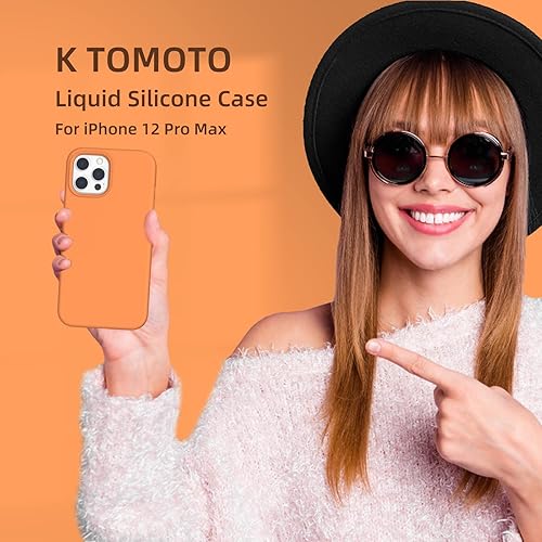 Miniatura 7 de K TOMOTO - Funda de silicona líquida compatible con iPhone 12 Pro Max 6.7 pulgadas, funda de gel de protección completa con forro de microfibra,