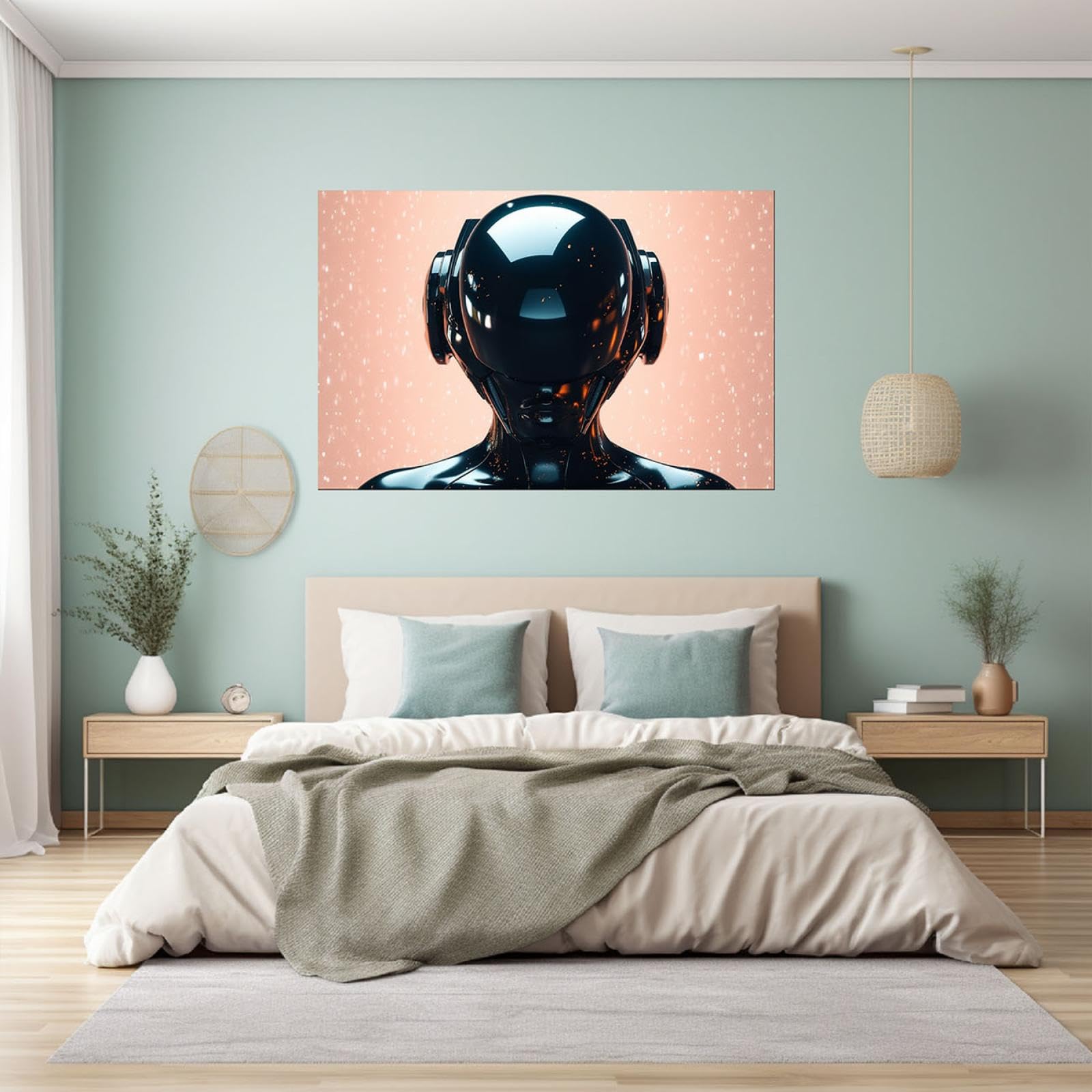 JOSUE Para los hombres Cuadros Y LáMinas Lienzo,Frío Negro, rosa Cuadro Cartel Sala De Estar Cuarto De BañO Comedor-50x70cm Enmarcado