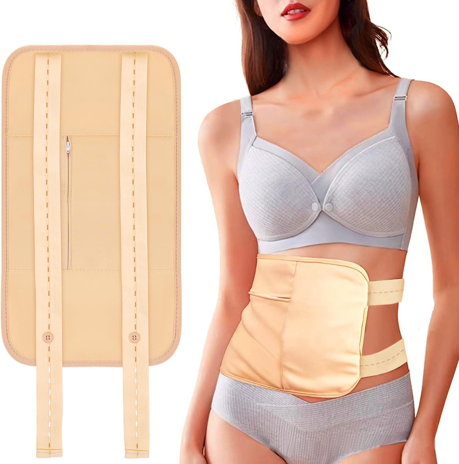 Castor Oil Pack Wrap,Castor Oil Wrap for Stomach, Liver Detox, Belly & Entire Body, Hot/Cold Compress Pads