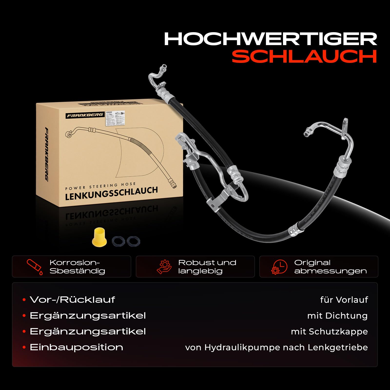 Frankberg Servolenkung Schlauch Kompatibel mit C-Klasse W204 C200 C220 C250 2008-2014