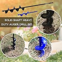 Vista 4 de Paquete de 2 brocas de taladro de 2 x 18 pulgadas y 1.6 x 9 pulgadas, broca en espiral, excavadora rápida, broca para taladro hexagonal de 38