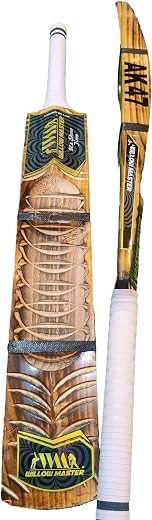 Willow Master AK47 Malhar Hard Tennis Cricket Bat – Kashmir Willow Lightweight Bat (1 kg) for Tennis Ball Cricket | Full S...