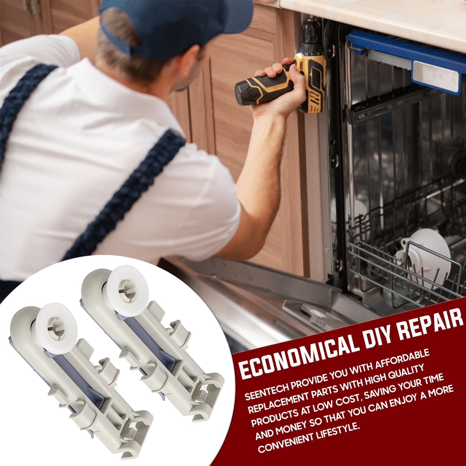 Fix Dishwasher Issues - Upper Rack Adjuster Wheels -6