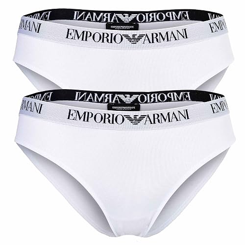 Emporio Armani 2-pack Brief roupa interior mulher (pacote de 2), Bianco/branco, 