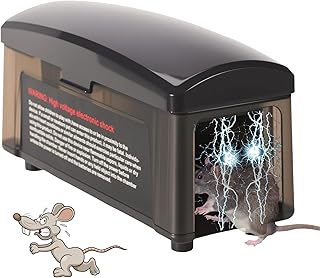 2025 Transparent Electric Mouse Trap Zapper with Powerful Voltage,Effective Electronic Mouse Traps Indoor for Home,No-Touch Disposal,Reusable Mice Catcher for Kitchen,Living Room,Garage (1Pack)