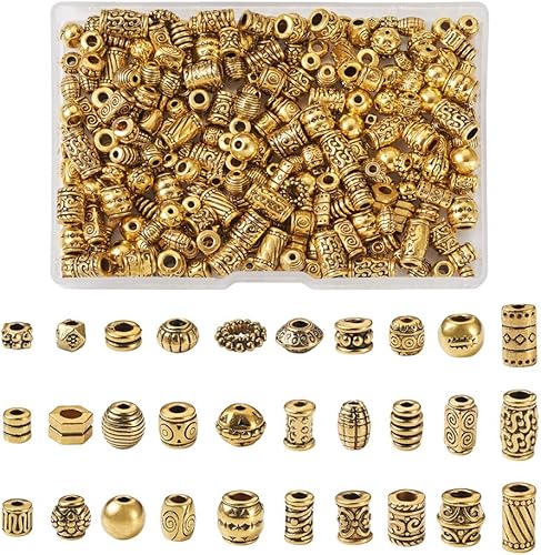 Miniatura 8 de Cheriswelry 100 cuentas de aleación de estrella de mar de plata antigua de 0.531 in, cuentas espaciadoras de estrellas de mar estilo tibetano,