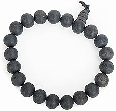 anciently Unisex Adult 100% Natural Unpolished Karungali Bracelets Original | Karungali Kattai Bracelet 10Mm - Natural Black Ebony Wood 10Mm Bead Size Natural Black 1 Piece