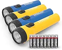 Eveready Pacote com 4 unidades de lanternas LED, brilhante e durável, bateria de longa duração, uso para emergências, acampamento, ar livre, baterias incluídas, 039800138637