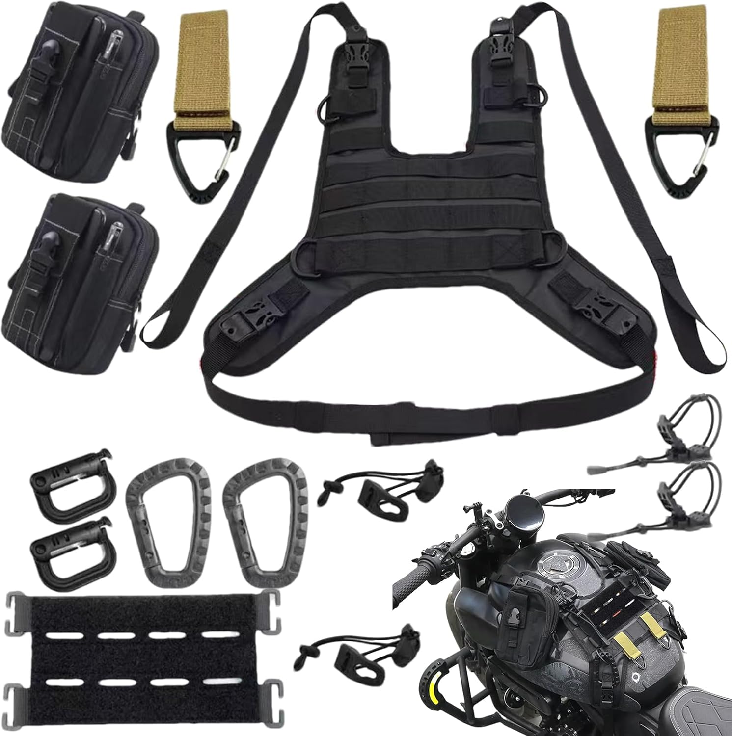 Tank Bag - Motorcycle Saddle Pack for Road Gear | Protective Case with Material, Oil Tank Cover for Glasses, Wallets, Compact Storage for Riders A/B Size Options