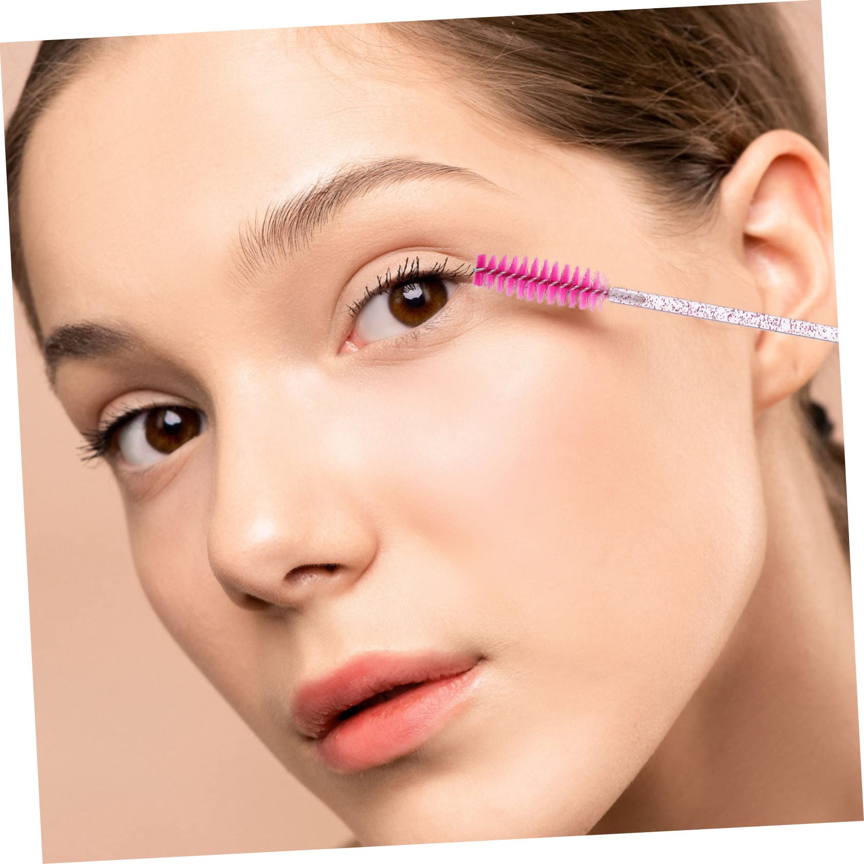 VICASKY Eyelash Brush Tube Keychain Mascara Eyebrow Brush Lash Brow Comb 4pcs Travel Size