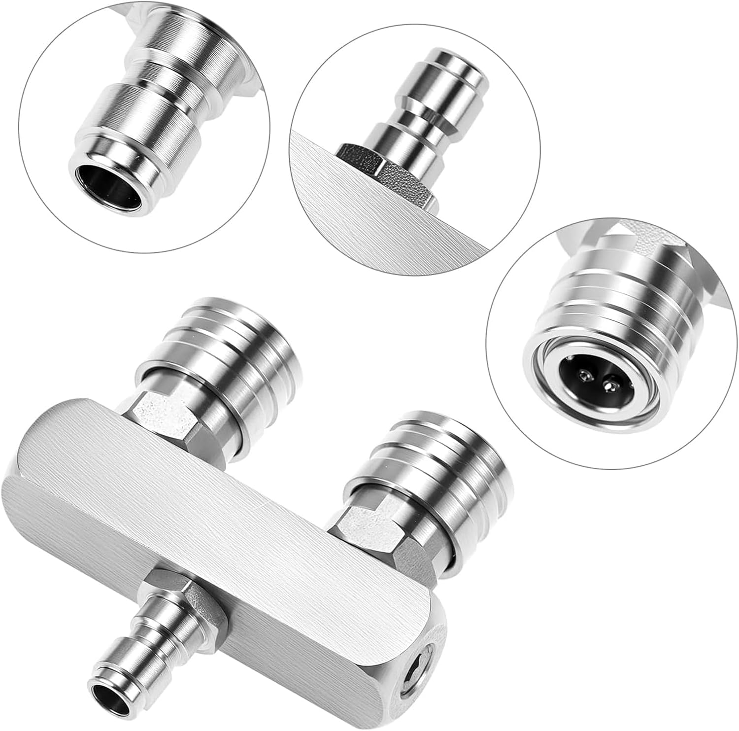 Nozzle Pressure Washer Double Pressure Washer Tips 2 in 1 Tips Replacement Stainless Steel