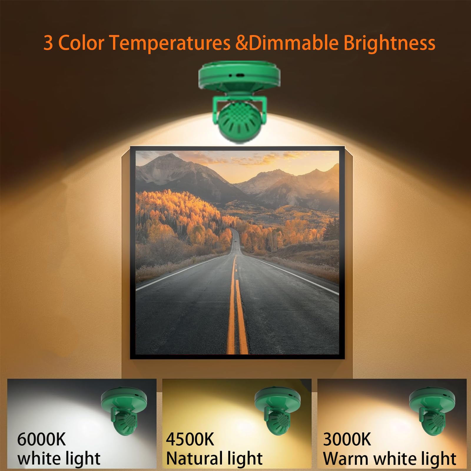 VIGMOJ 2Pack Rechargeable Spotlight with Remote, Wireless Picture Light with Timer Dimmable - Image 3