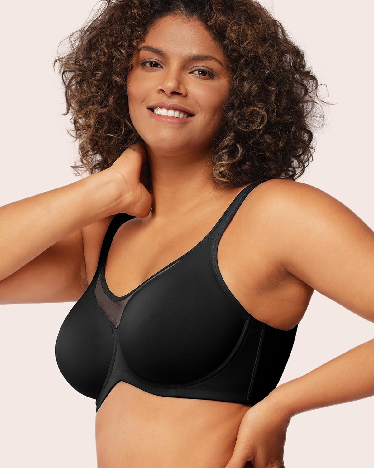 HSIA Minimizer Bras for Women Plus Size, Full Coverage Coolcomfort T Shirt Unlined Bra with Underwire for Heavy Breast - Image 2
