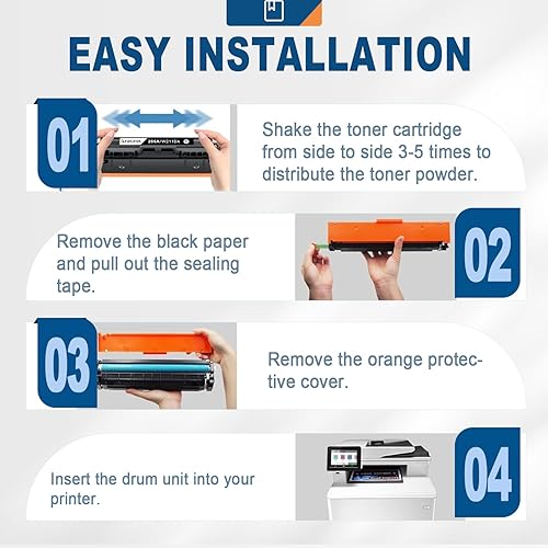 Miniatura 6 de Cartucho de tóner de repuesto compatible para HP 206A 206X (con chip, negro, cian, amarillo, magenta, paquete de 4) para Color Laserjet Pro MFP