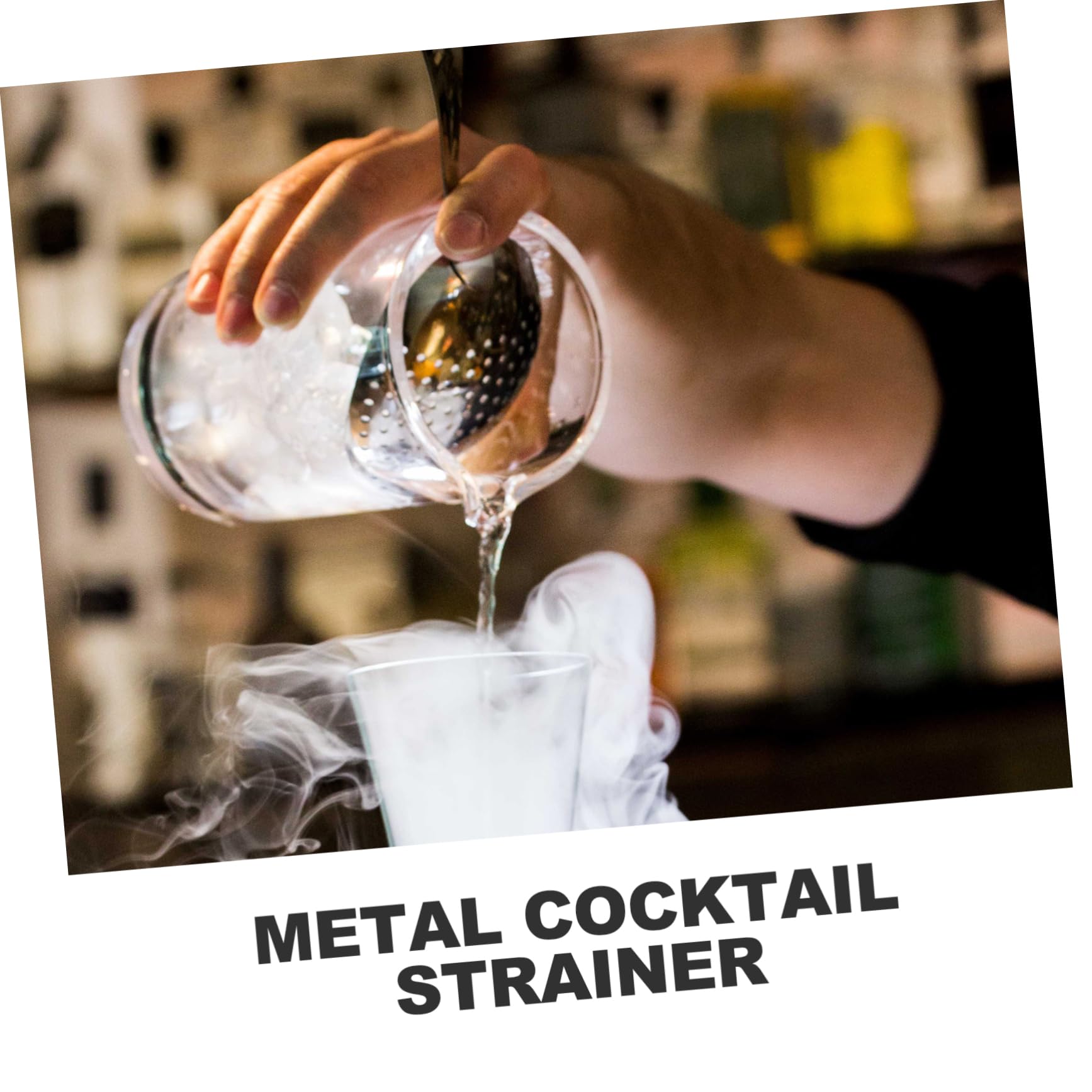 GLEAVI 3 Piezas Colador de Cócteles Inoxidable de Hielo Profesional Bebidas Herramienta de Bar Portátil Mezclador de Cócteles y Separación de Hielo