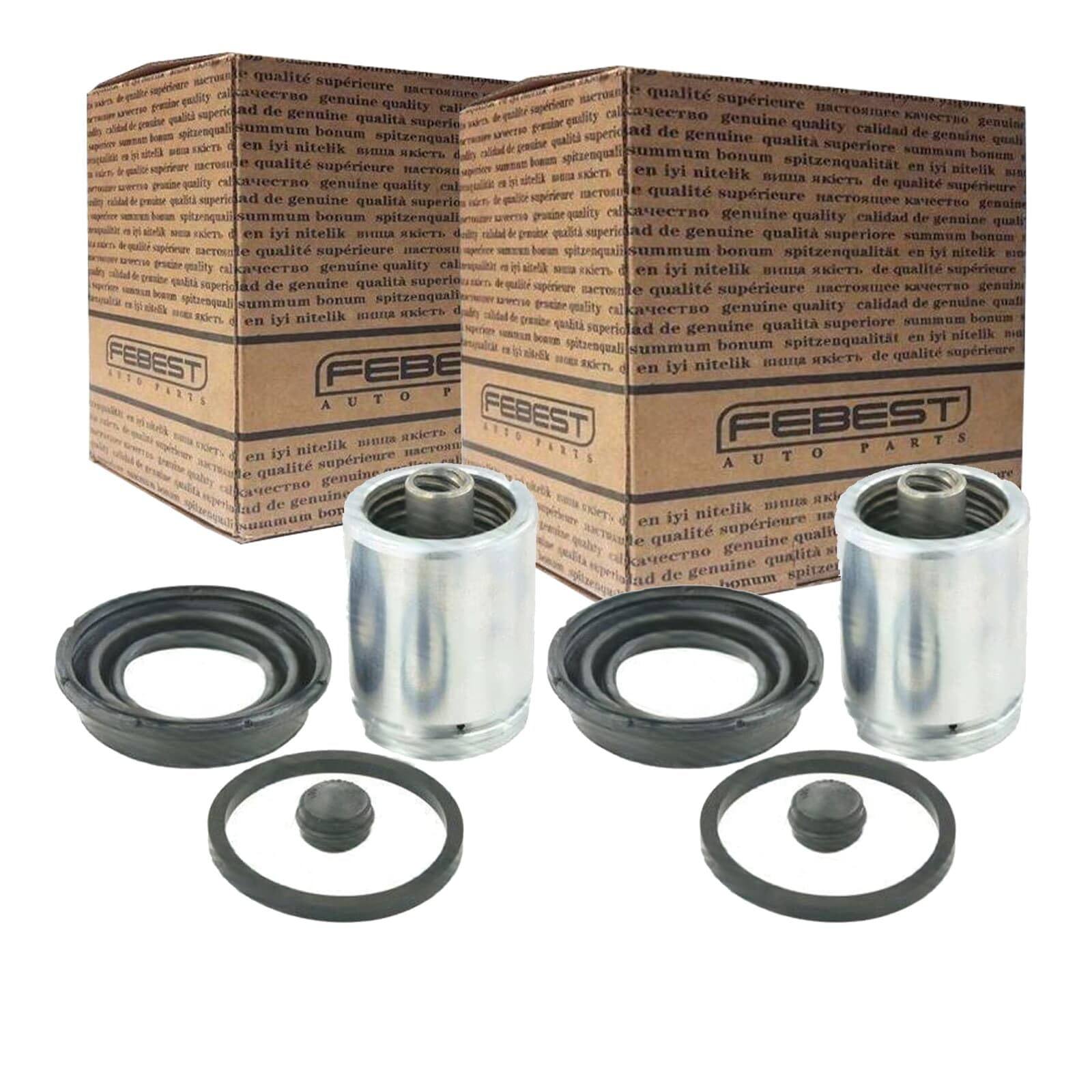 2X Febest Reparatursatz Bremssattel hinten