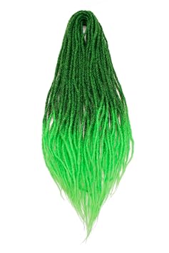 30 Inch Dreadlocks Extensions Dreads Locs Crochet Hair for Women 20 Strands Handmade Soft locs crochet hair braids Synthetic thin 0.6cm Hippie Double Ended Dreadlocks30,Lush Green
