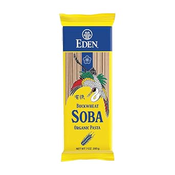 Eden Organic Soba Noodles, 62% Wheat Flour, 35% Buckwheat Flour, Made in Japan, 200g 7oz