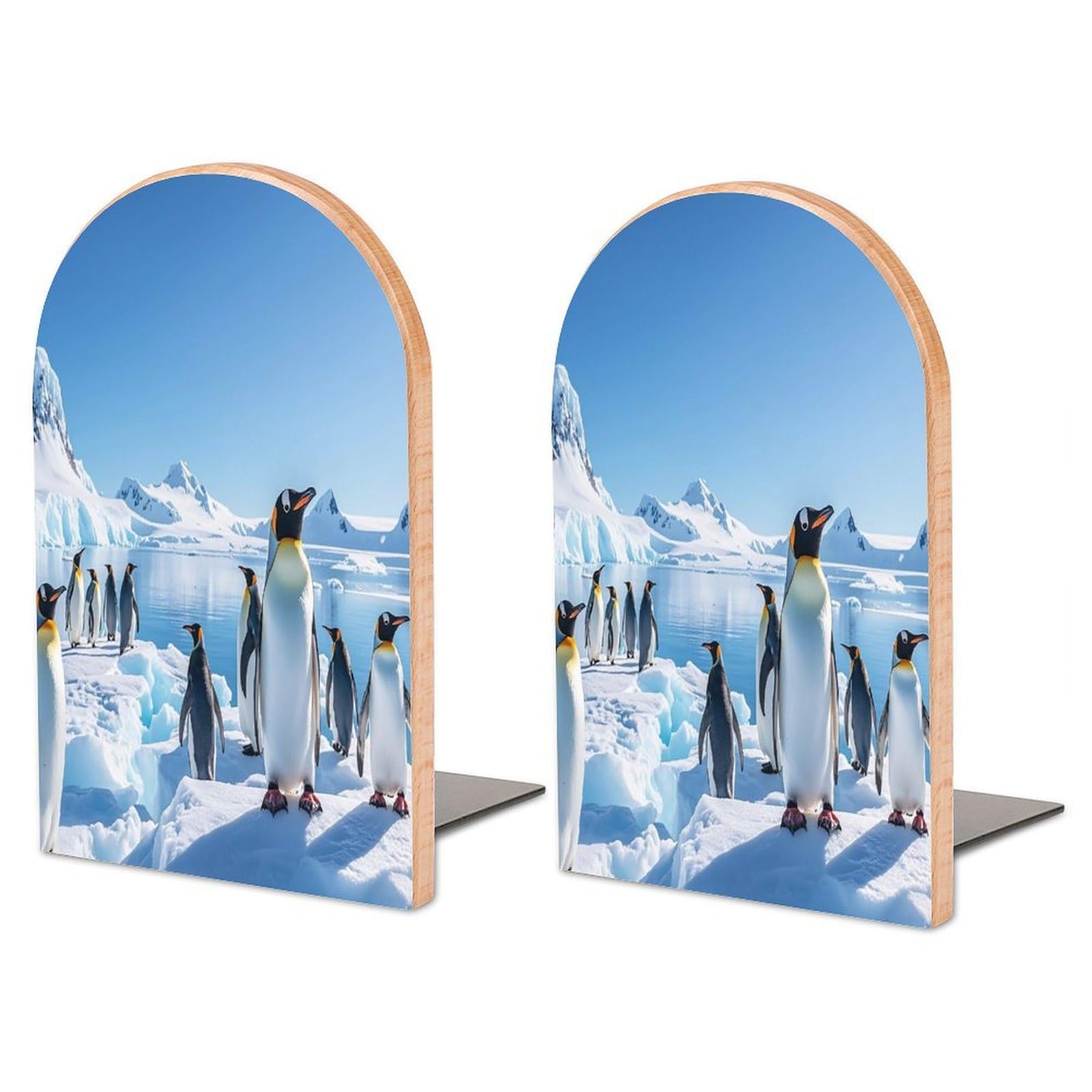 Sujetalibros de madera de pingüino decorativo, el regalo ideal para amantes de la lectura