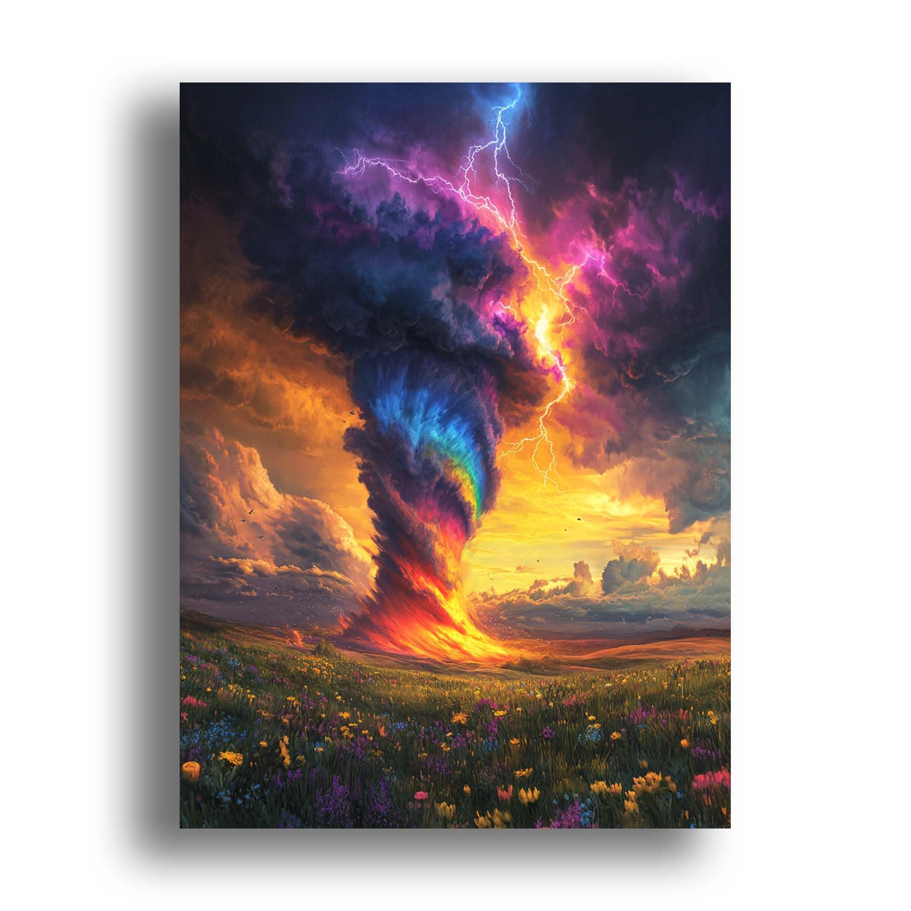 Zariocy 5D Diamond Painting Kits Tornado, DIY Paint with Diamond Art Landscape Round Full Drill Crystal Diamond Embroidery Paintings Arts Craft for Home Office Wall Decor 40x50 cm-555