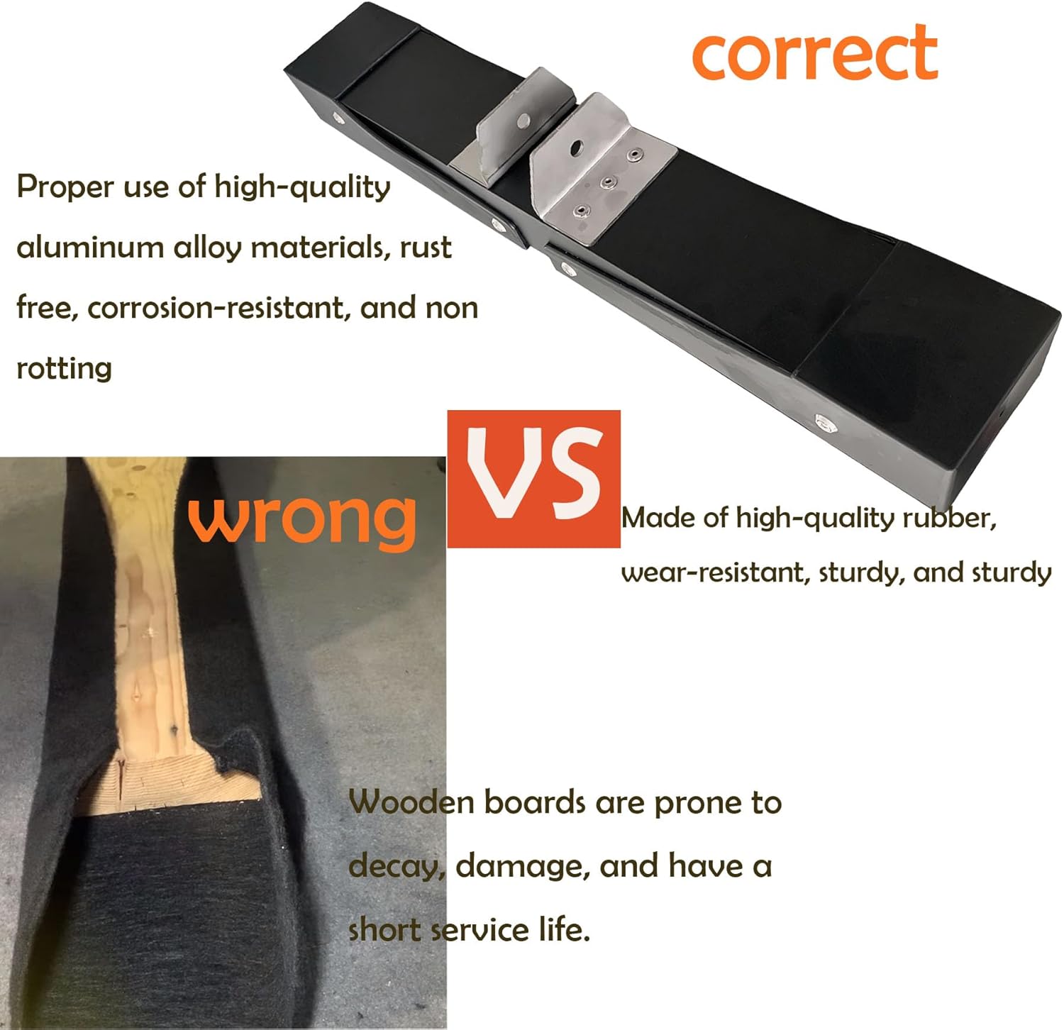 Boat Trailer Guide Bunk Board Guide 20" Aluminum Alloy Square Tube Kit with Advanced Rubber Anti-Collision Pads,316 Stainless Steel Trailer Guide Poles(2PCS)