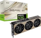MSI GeForce RTX 5080 16G INSPIRE 3X OC Graphics Card - RTX 5080 GPU, 16GB GDDR7 (30Gbps/256-bit), PCIe 5.0 - Triple Fan Thermal Design (3 x STORMFORCE Fan) - HDMI 2.1b, DisplayPort 2.1b - 1