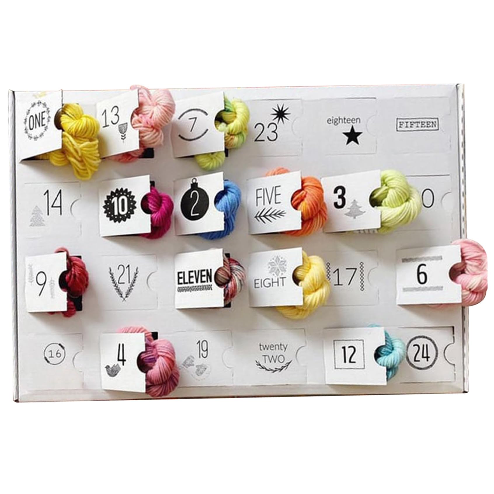 Xweptuy Yarn Advent Calendar 2024 24 Day Christmas Countdown Advent Calendar Includes Yarns Christmas for Sewing Enthusiasts