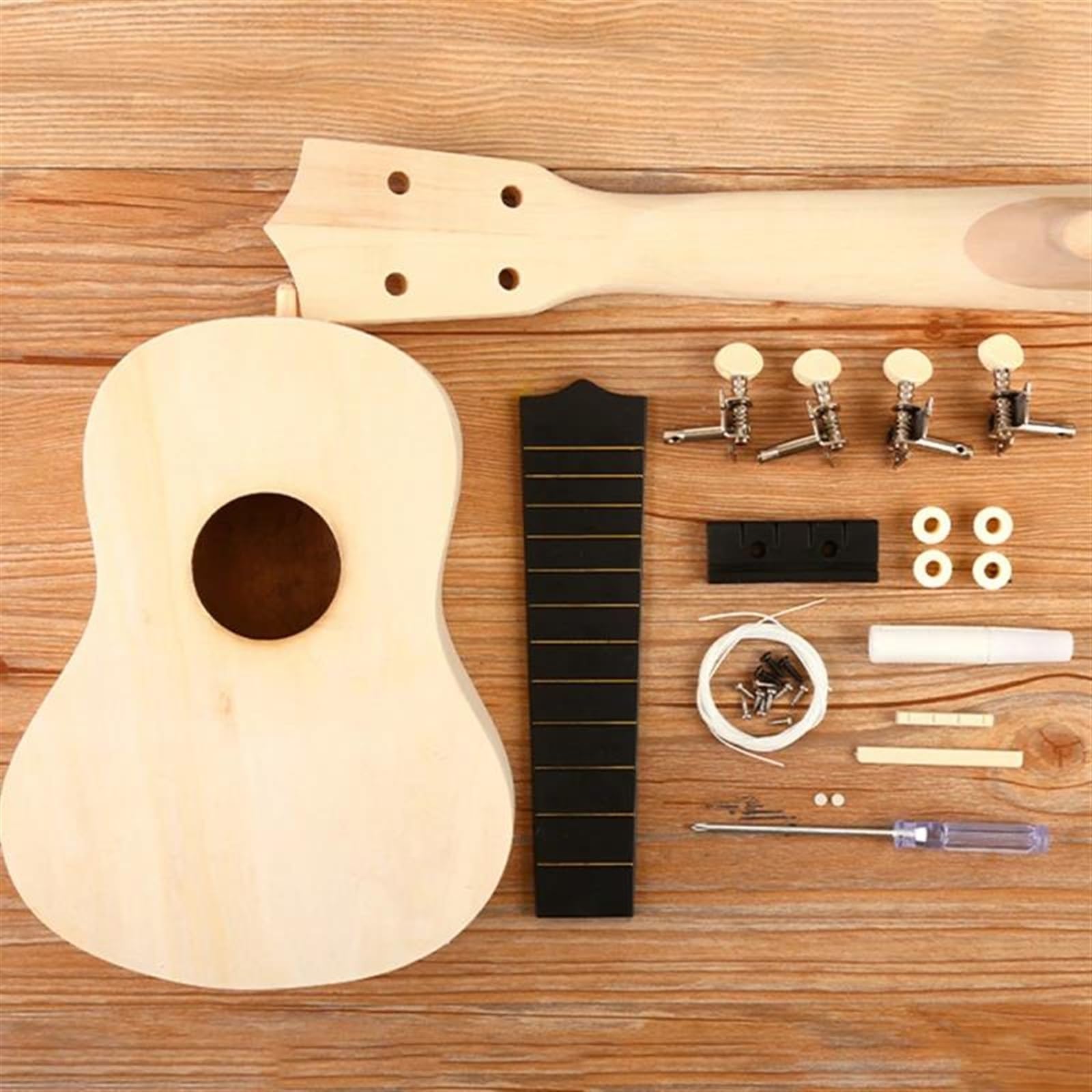 ukulele Kit Fai Da Te Per Ukulele Per Principianti Strumento A Corda Per Ukulele In Legno