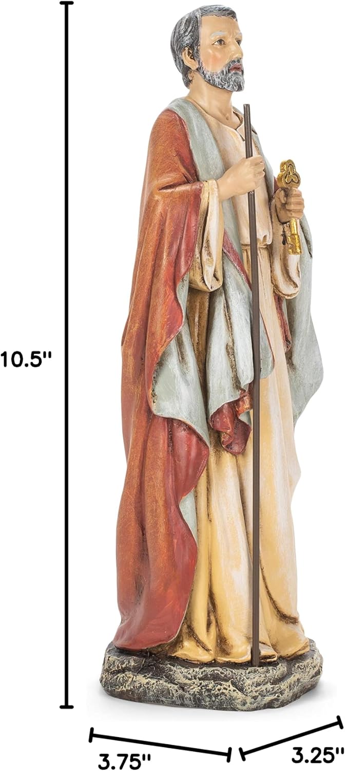 Roman Joseph's Studio Inc., St. Peter Figure, Renaissance Collection, 10.5" H, Resin and Stone, Religious Gift, Decoration, Collection, Durable, Long Lasting - Image 7
