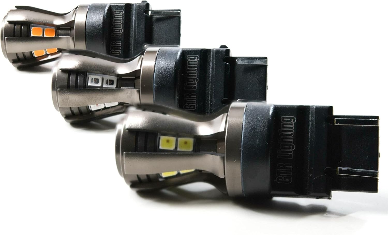 GTR Lighting LED Bulb, Switchback Armor Series 4257, Universal Upgrade for Front Turn Signals and Daytime Running Lights (DRL), Ultra Bright Plug and Play Replacement. (1x GTR.LED286)