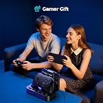 NEWDERY Controller Charger for Nintendo Switch 2, 3-in-1 Charging Dock | Magnetic Charging, Type-C Port, 5 Game Card Slots, LED Indicators, for Nintendo Switch 2 Pro Controller & Joy-Con 2