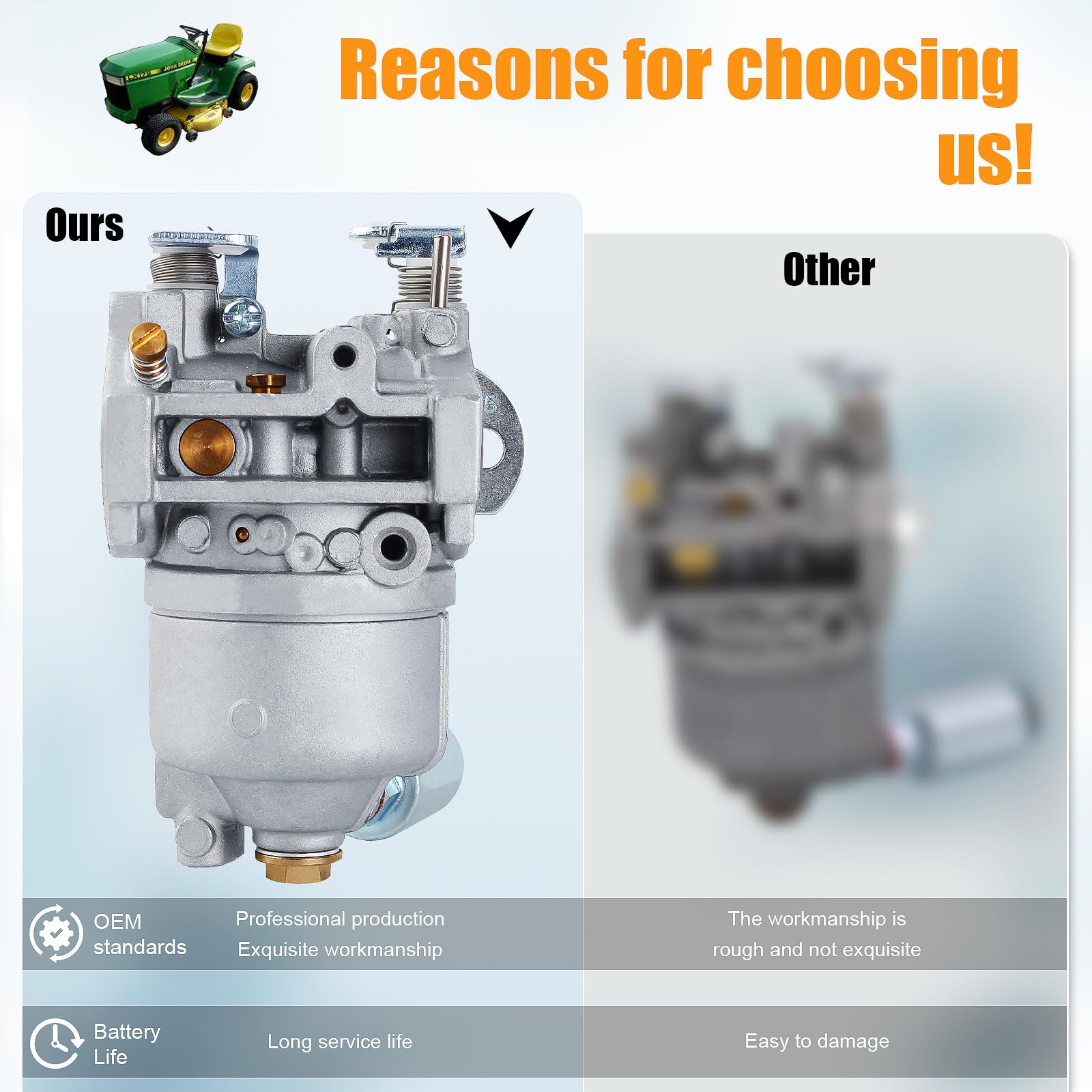 Amazon.co.jp: QAZAKY キャブレター AM109205 芝生ガーデントラクター