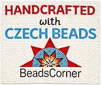 Vista 2 de Parche de roseta de cuentas de semilla con medallón 2.5 pulgadas redondo (Águila Calva 1)