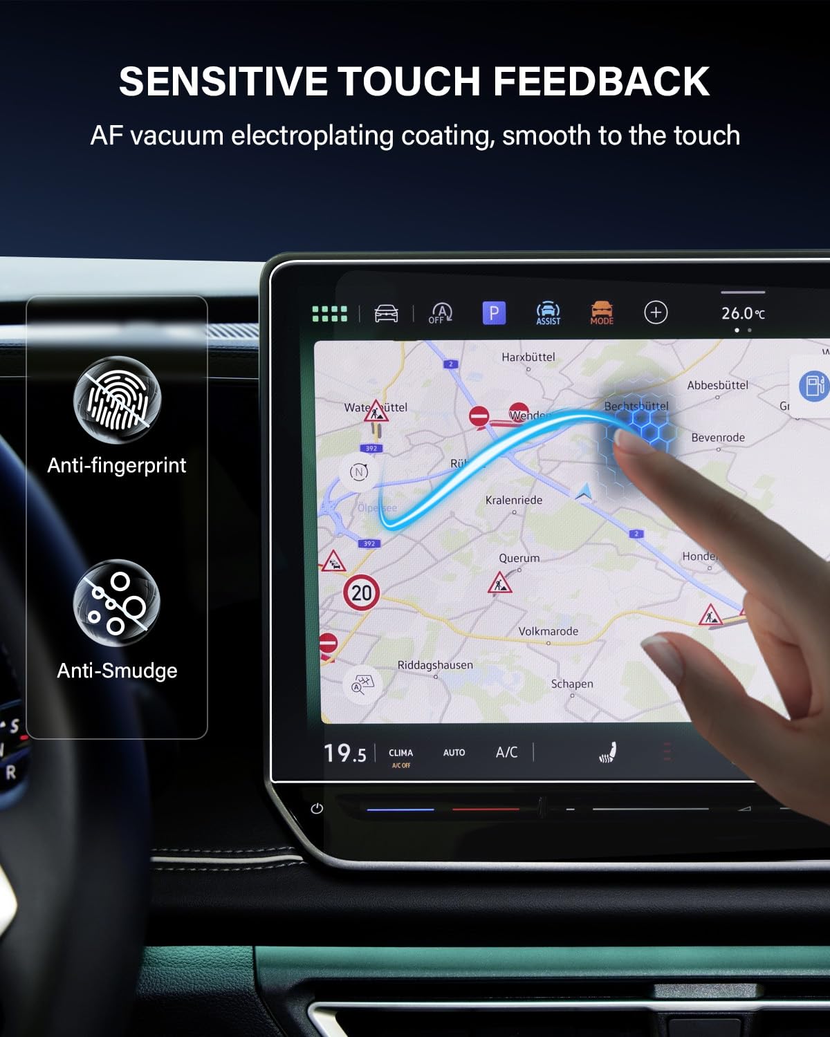 Pellicola Vetro Temperato 9H Per VW Tiguan 3 2024-2025 - Schermo 15'' Discover Pro Max Anti-Graffi