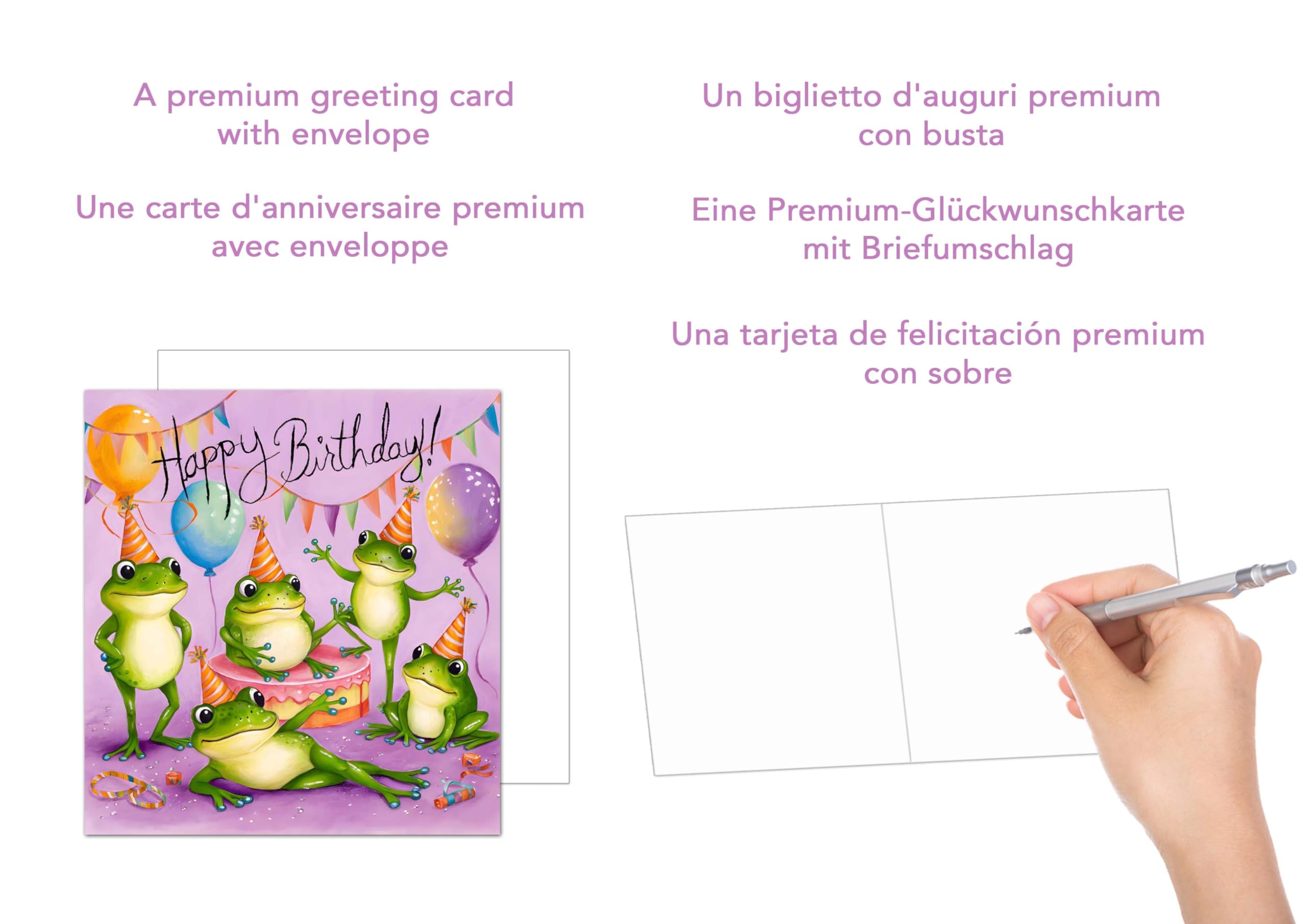 Biglietto Auguri Premium Edition Seidel - Quadrato 14.5x14.5cm, Con Busta, Design Gatti Divertente