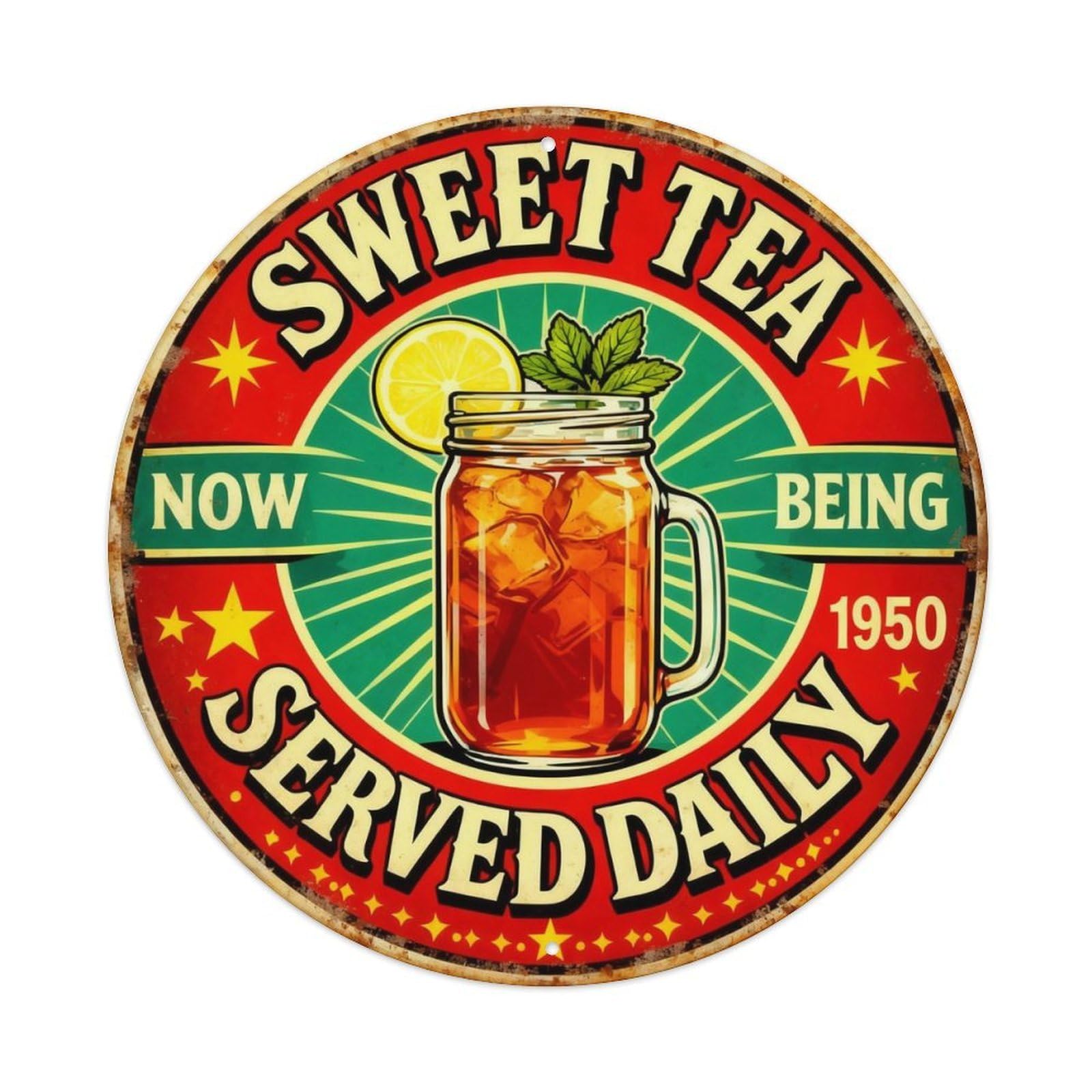 Sweet Tea Southern Sign Metal Tin Sign Plaque