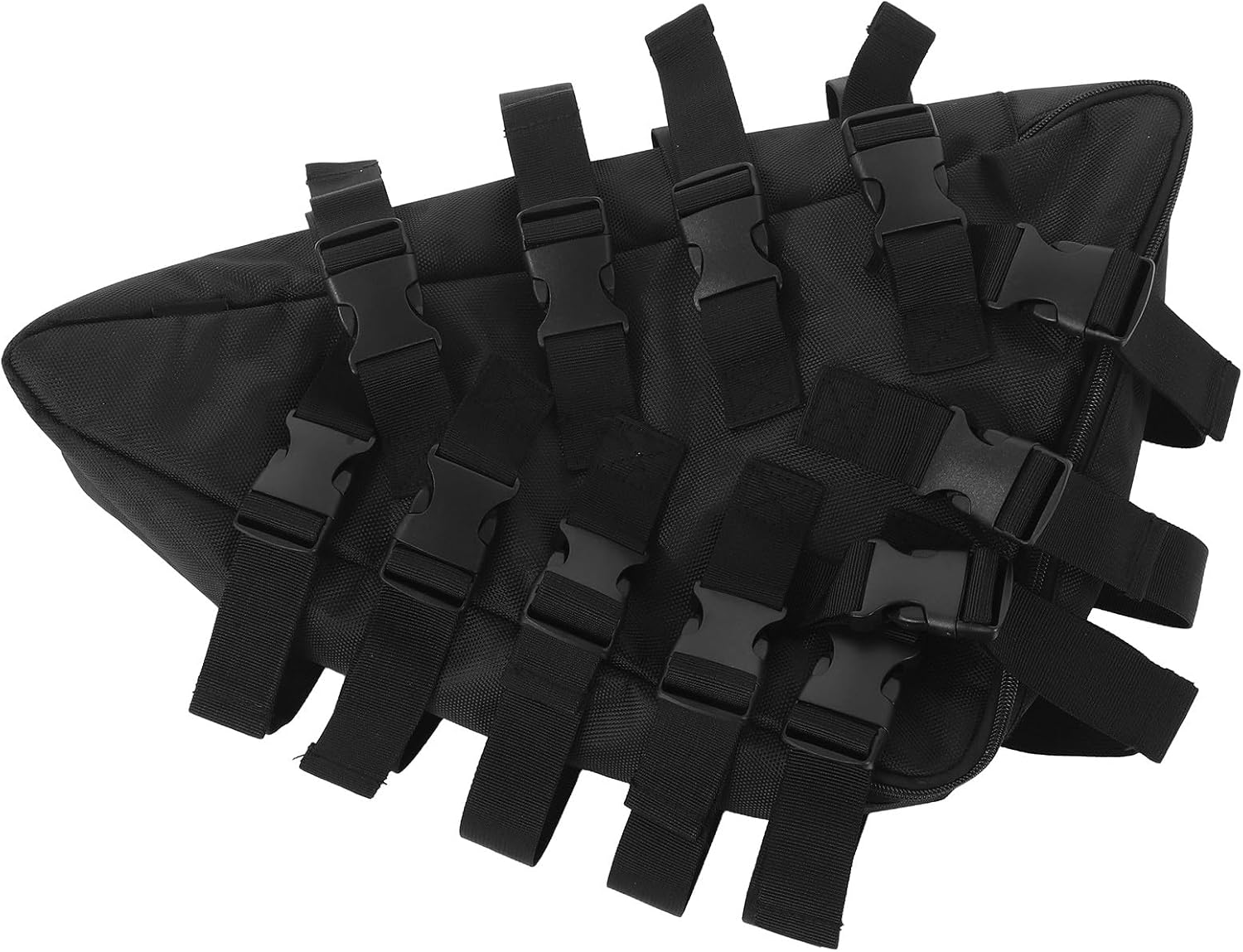 Bike Frame Bag, Top Tube Bag for Cell Phone, Bicycle Storage Pouch for Motorcycle & Road Cycling Tool Accessories - Black