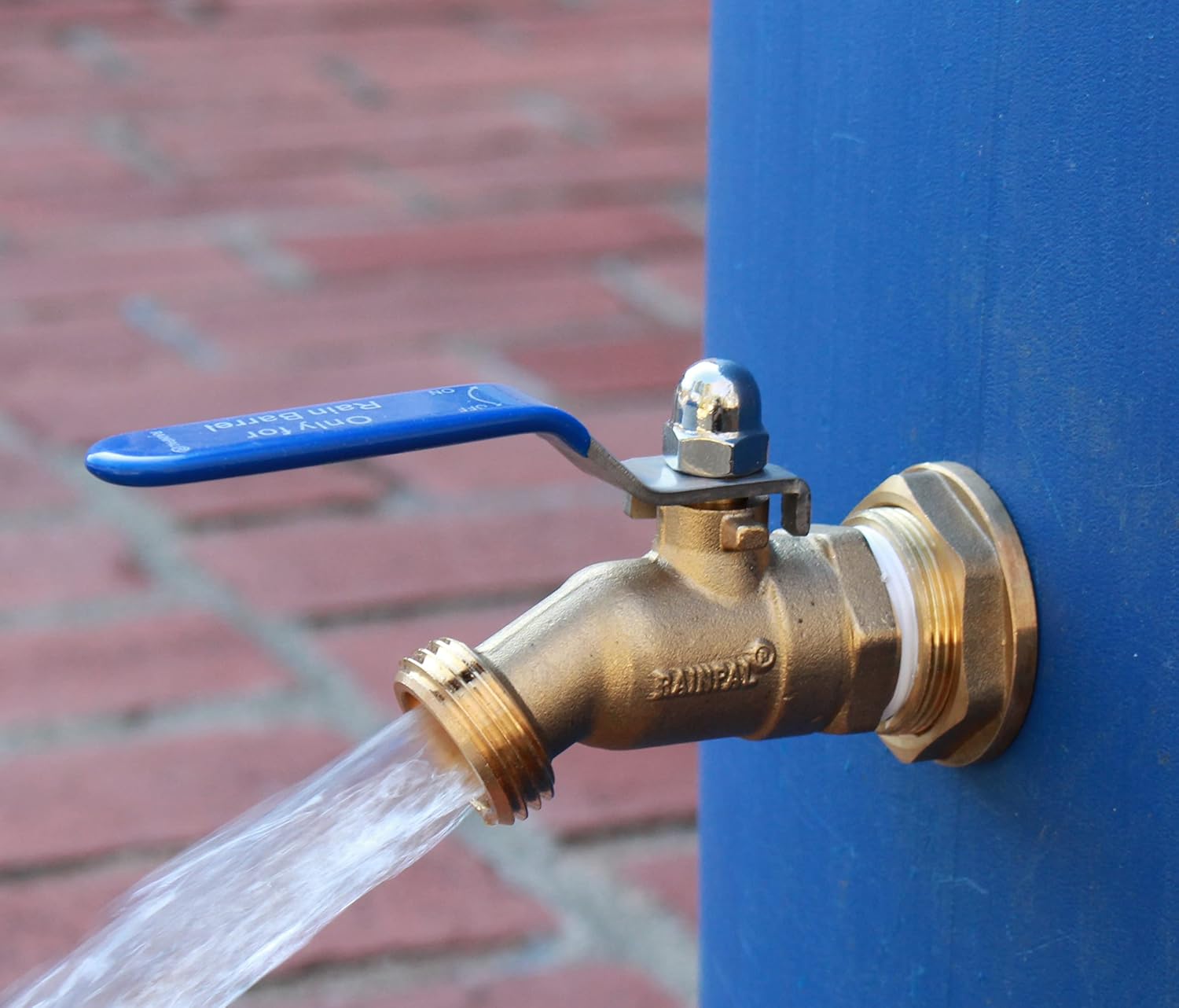 RBS024 LF Brass Rain Barrel DIY Spigot with Thread Tape (2 Pack)
