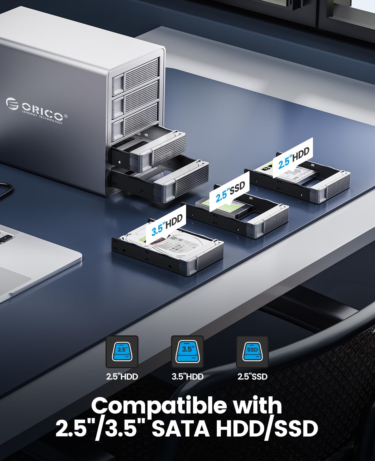 ORICO 5 Bay 外付けハードドライブエンクロージャー Orico-磁気タイプC