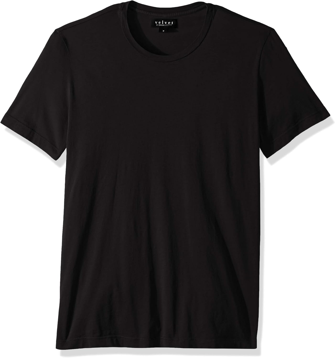VELVET BY GRAHAM & SPENCER Men's Howard Short Sleeve T-Shirt, Black, X-Large